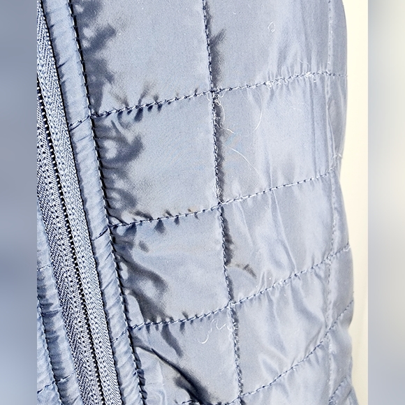 ๐๏ธ๐ท Reebok Poly Woven Quilted full zipped hooded Jacket - Navy Blue - Medium - Picture 9 of 16